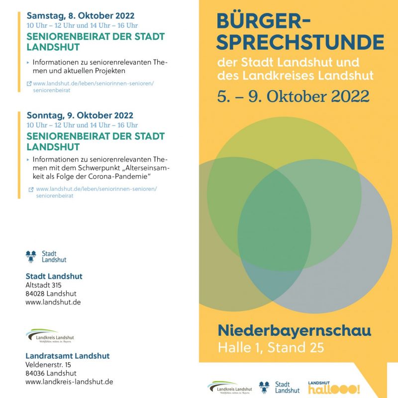 Programm Bürgersprechstunde auf der Niederbayernschau
